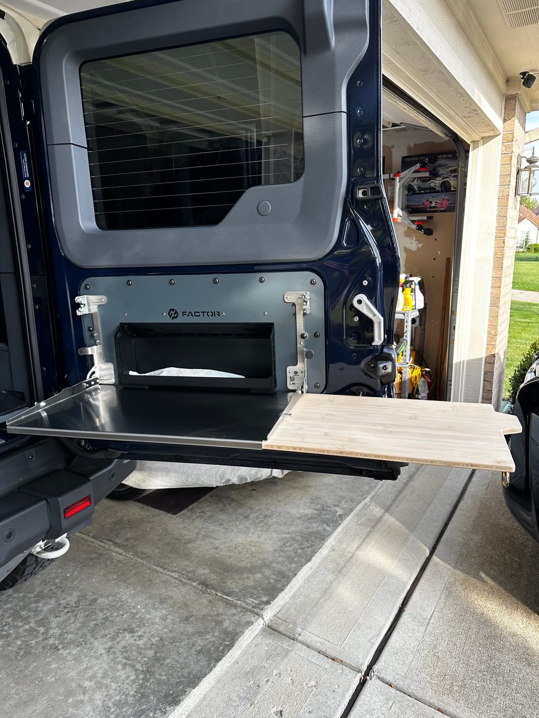 Customer photo review of Ineos Grenadier V2 Folding Tailgate Table with Extended Storage Cubby