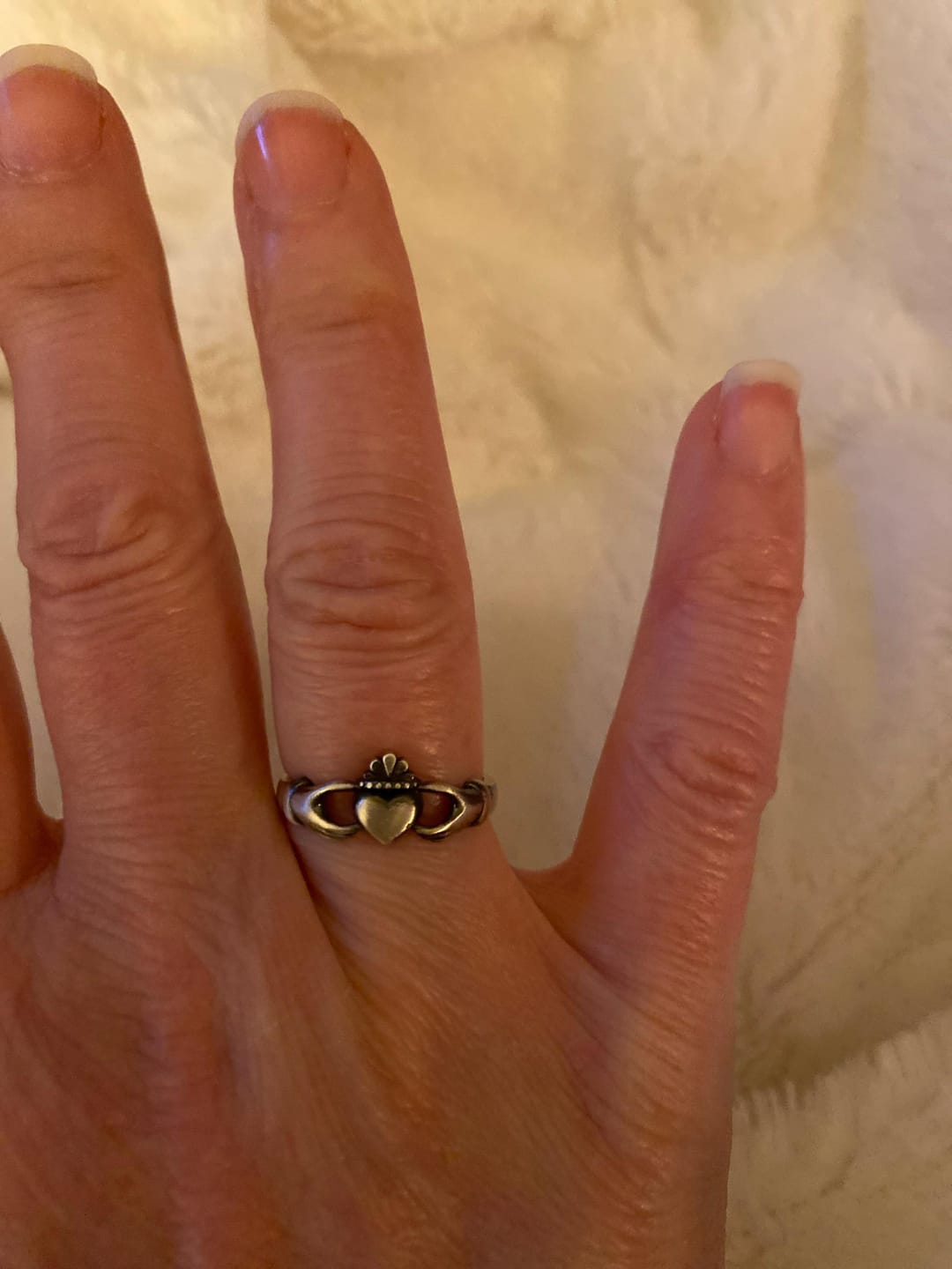 Customer photo review of Claddagh Heart Ring
