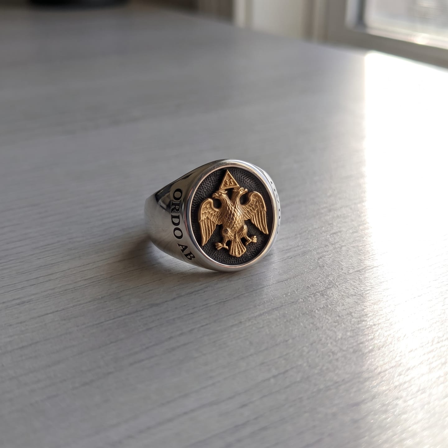 Customer photo review of Masonic 33rd Degree Eagle Ring