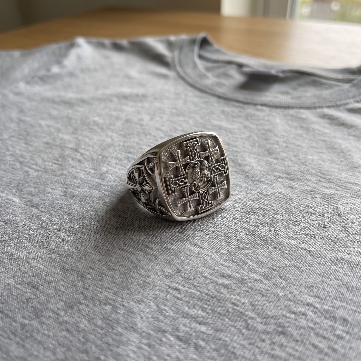 Customer photo review of Jerusalem Cross Ring