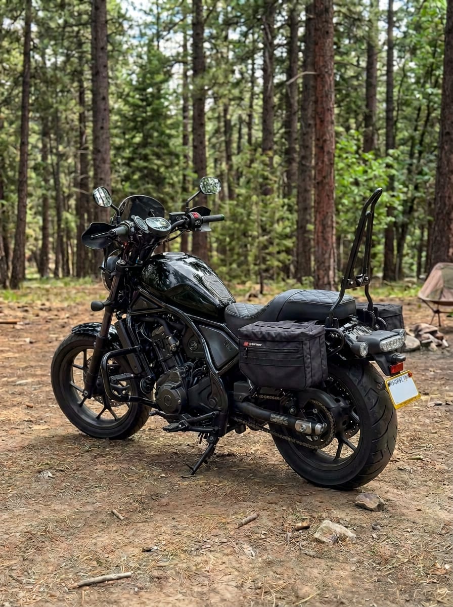 Customer photo review of 18L - Patriot Medium Honda Rebel 1100 Motorcycle Throw Over Saddlebags