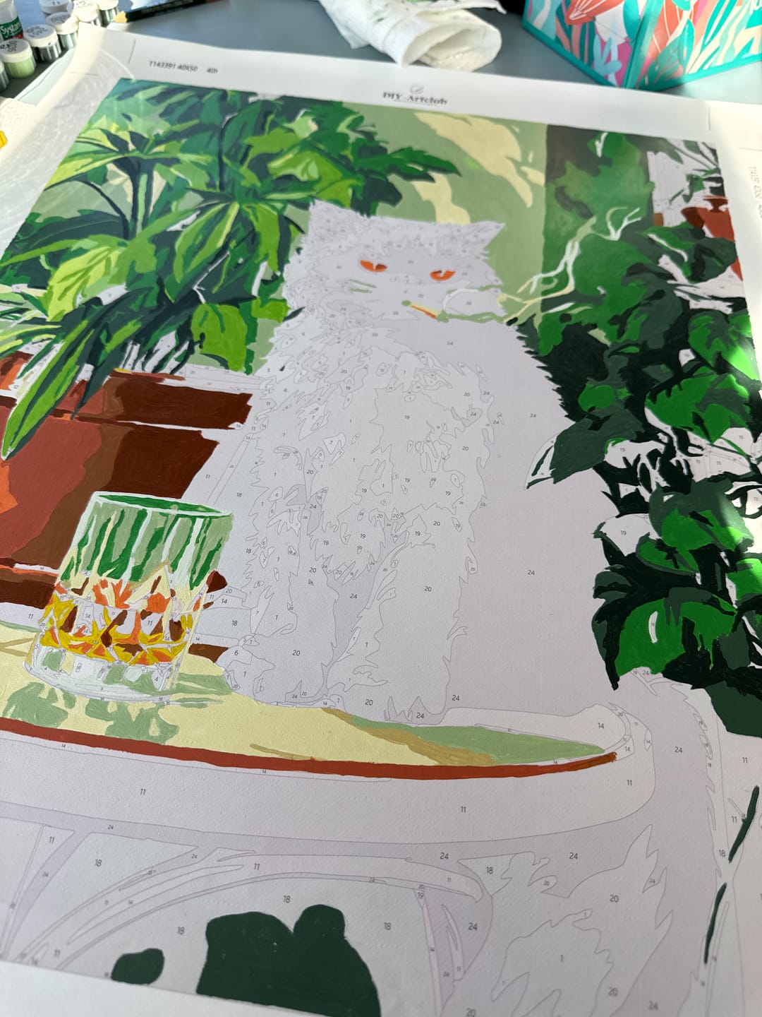 Customer photo review of Grumpy cat | Paint by Number