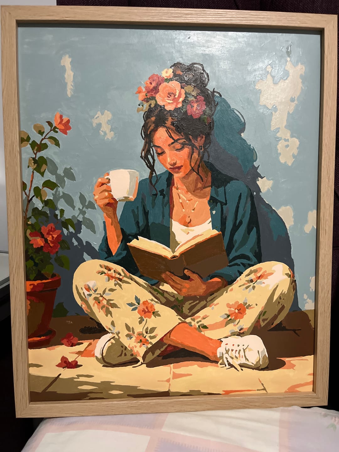 Customer photo review of Floral Escape | Paint by Number