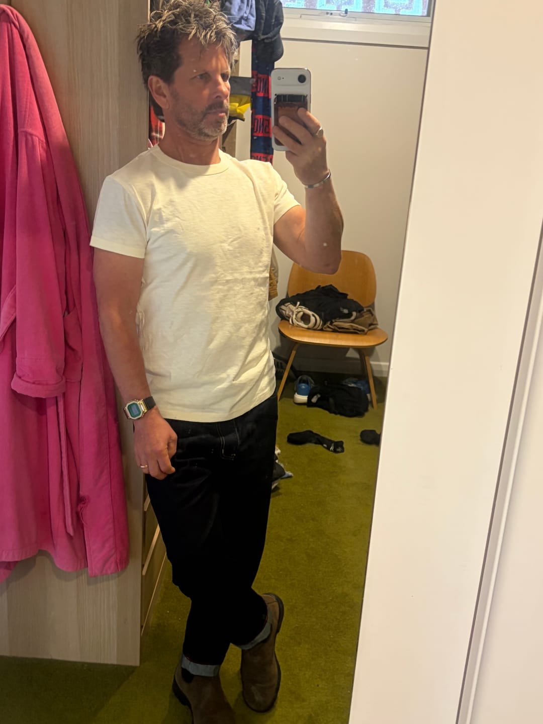 Customer photo review of Vintage Slub Cotton Cap Sleeve T-Shirt