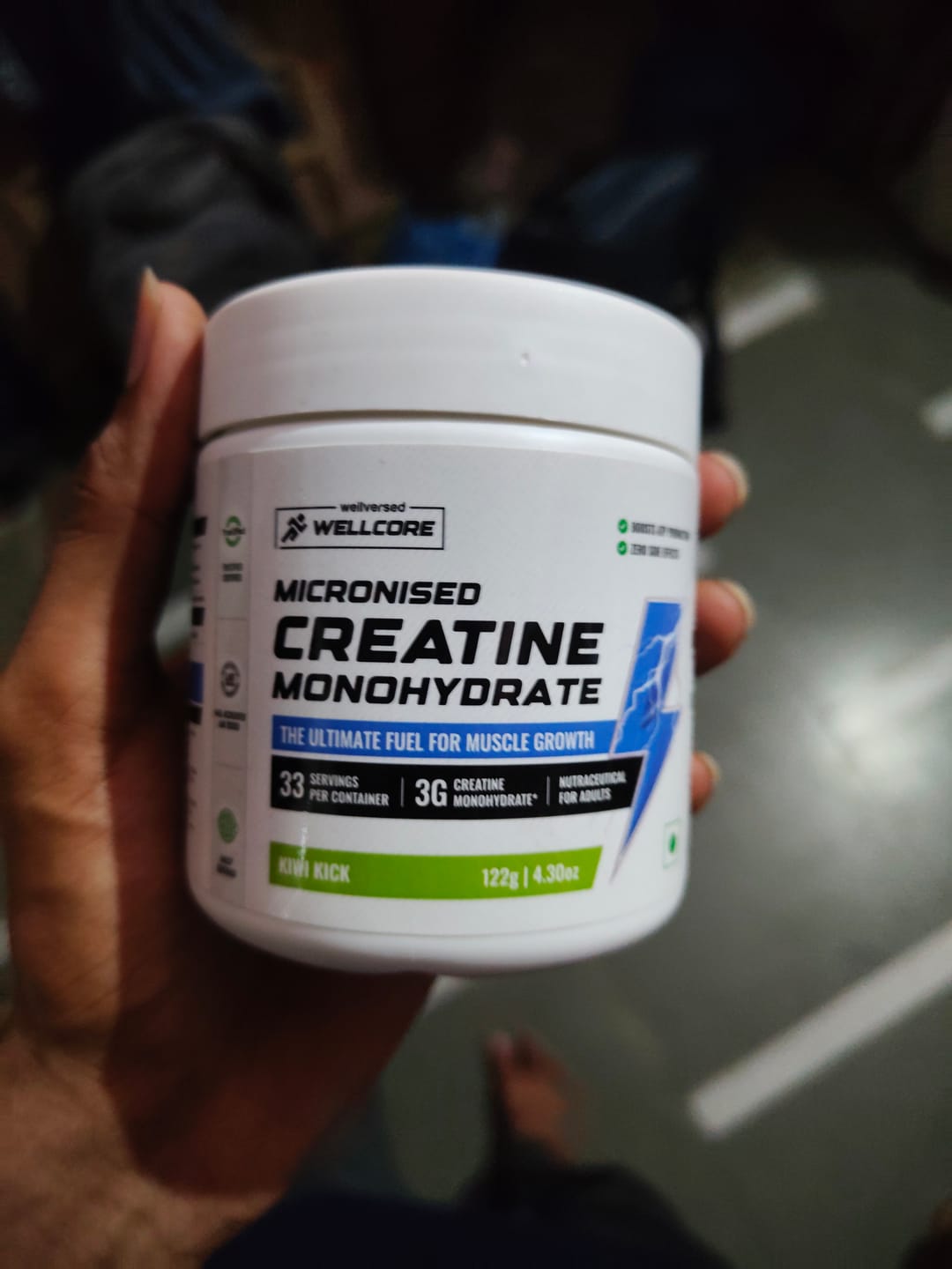 Customer photo review of Wellcore - Pure Micronised Creatine Monohydrate | Kiwi Kick (122g, 33 servings)