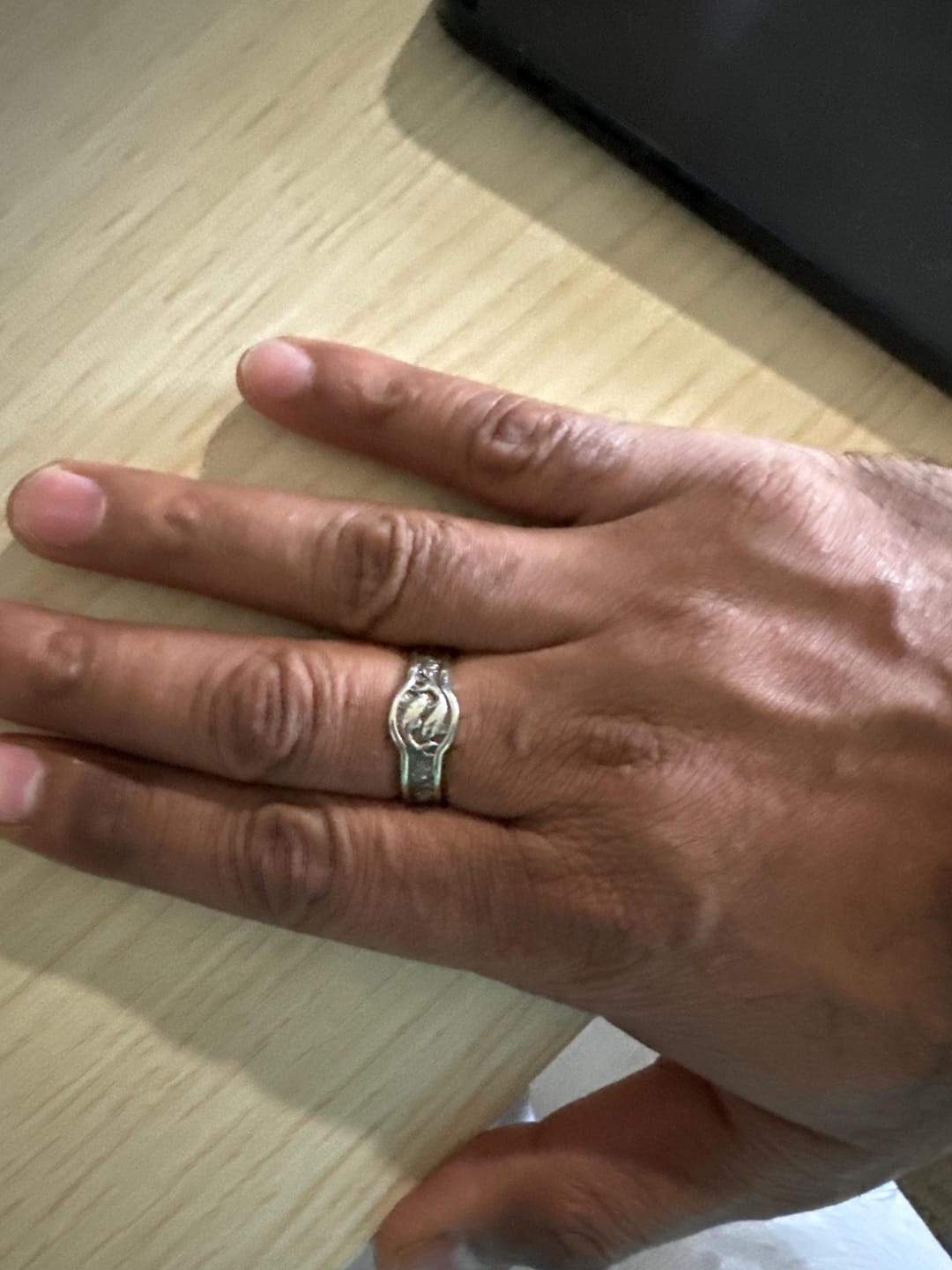 Customer photo review of Lotus Yin Yang Koi Ring