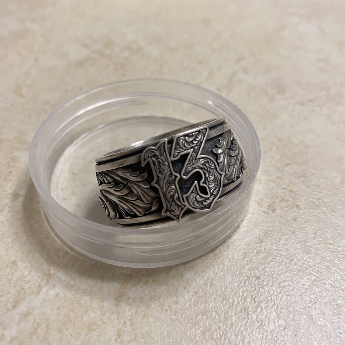 Customer photo review of Lucky 13 Scroll Ring