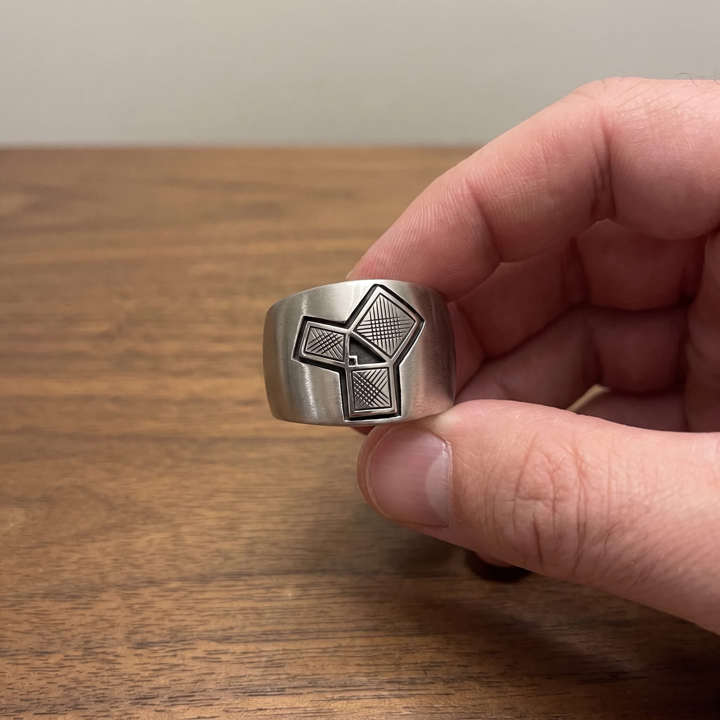 Customer photo review of Masonic Euclid Ring