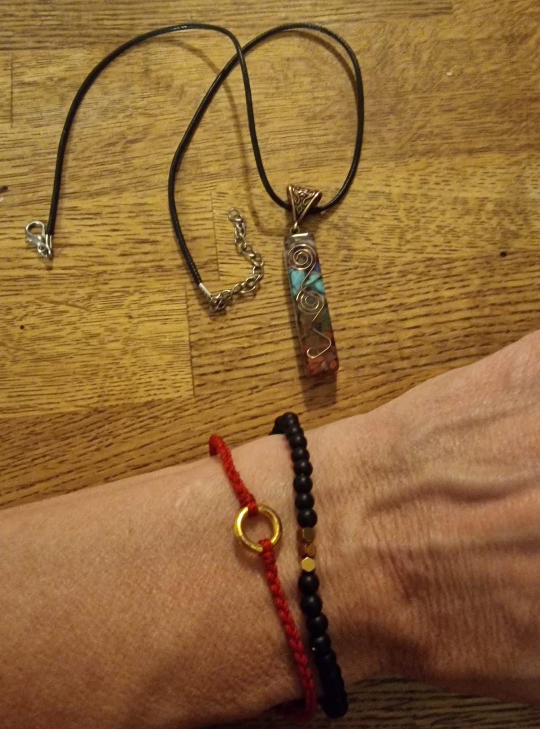 Customer photo review of Obsidian Armband