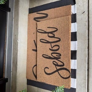 Customer photo review of Personalized Handwriting Family Surname Doormat
