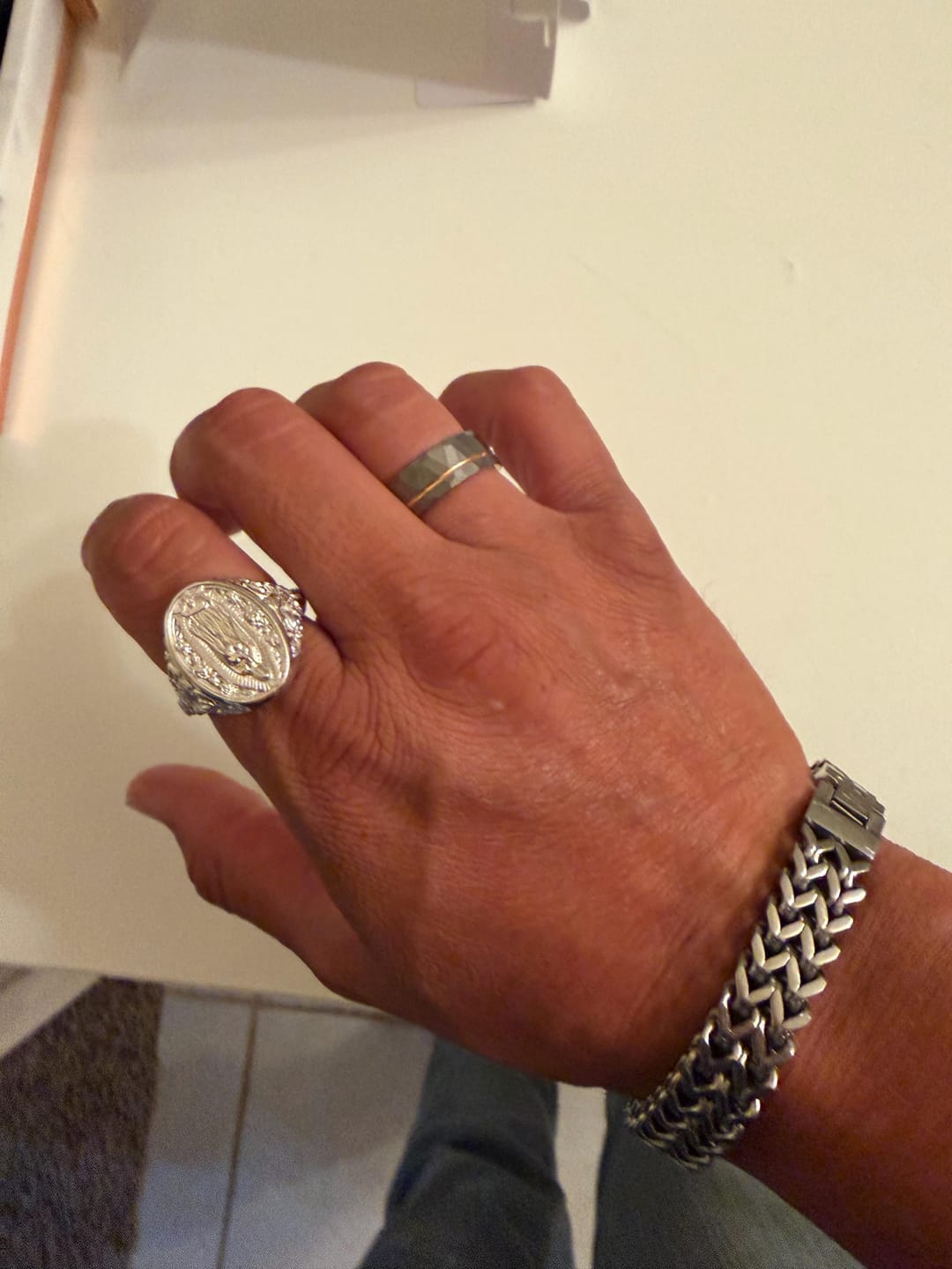 Customer photo review of Our Lady of Guadalupe Ring