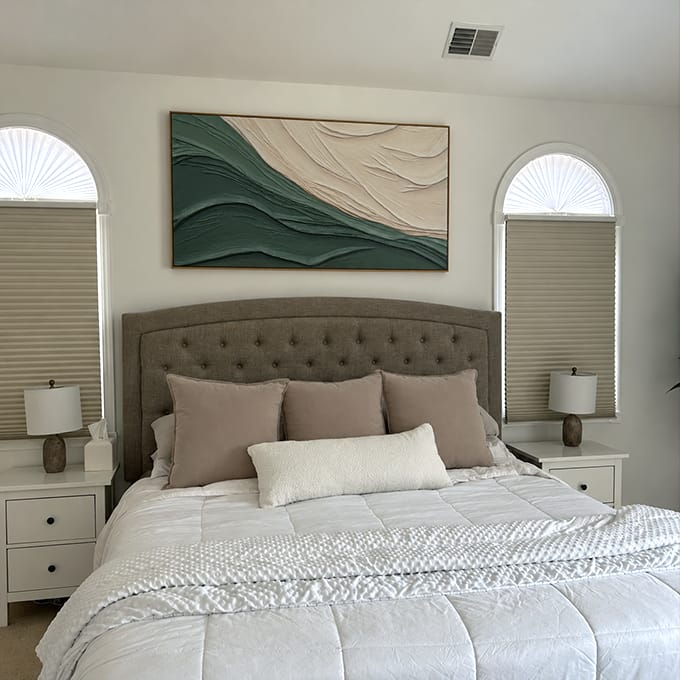 Customer photo review of Green Minimalist Textured Canvas Art  #WM104