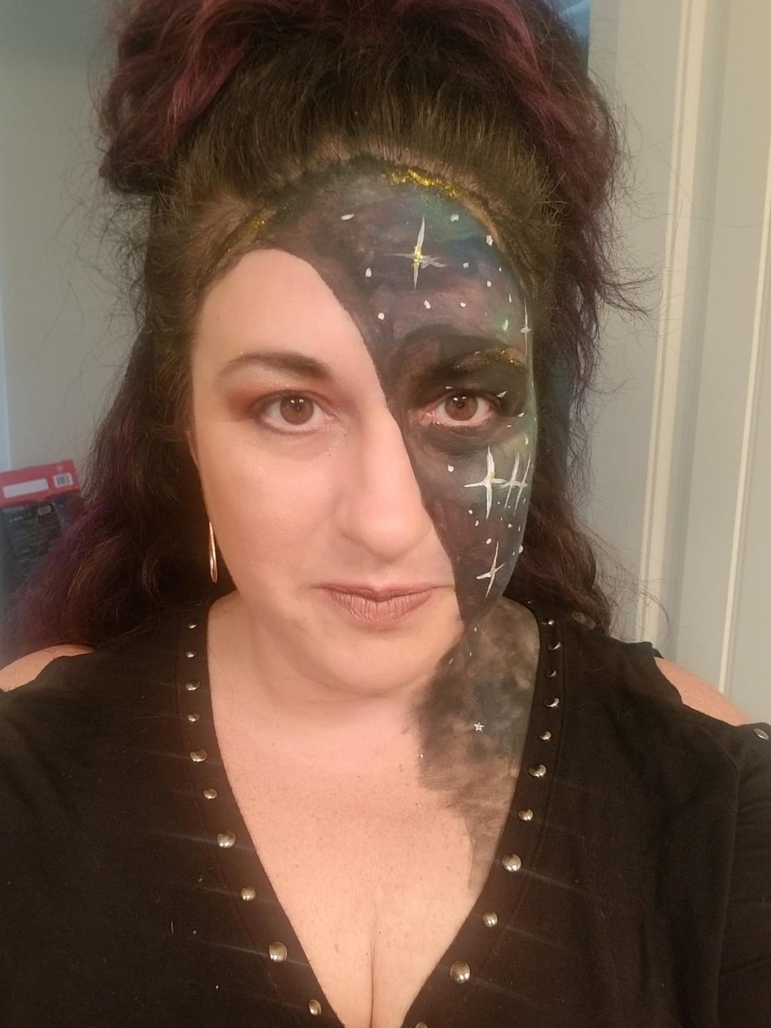 Customer photo review of Blue Squid Twist-Up Face & Body Paint Crayons