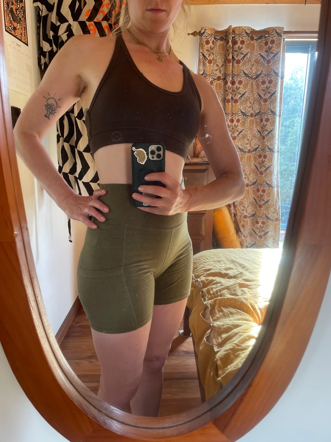 Customer photo review of Cross back hemp sports bra