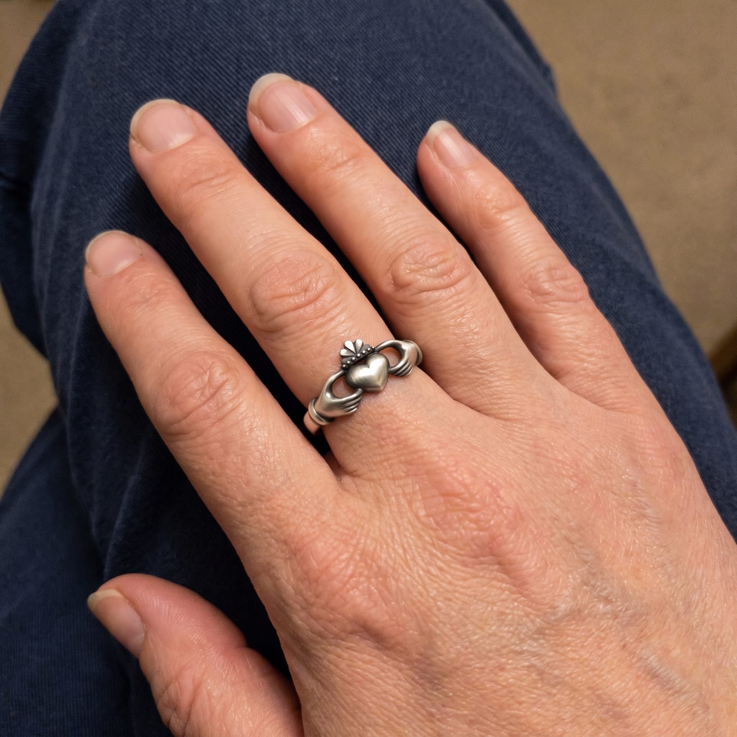 Customer photo review of Claddagh Heart Ring