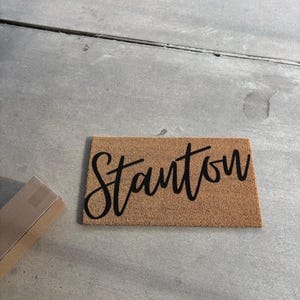 Customer photo review of Personalized Handwriting Family Surname Doormat