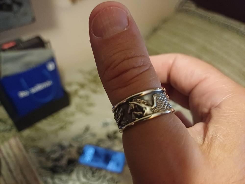 Customer photo review of Pegasus Band Ring