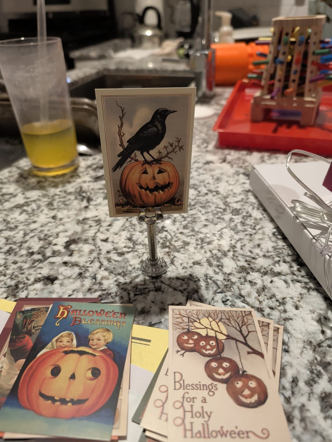 Customer photo review of Halloween Holy Cards – Variety Pack of 8 – Reclaiming a Christian Holiday
