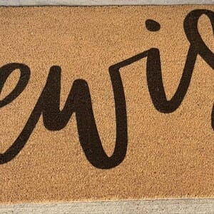 Customer photo review of Personalized Handwriting Family Surname Doormat