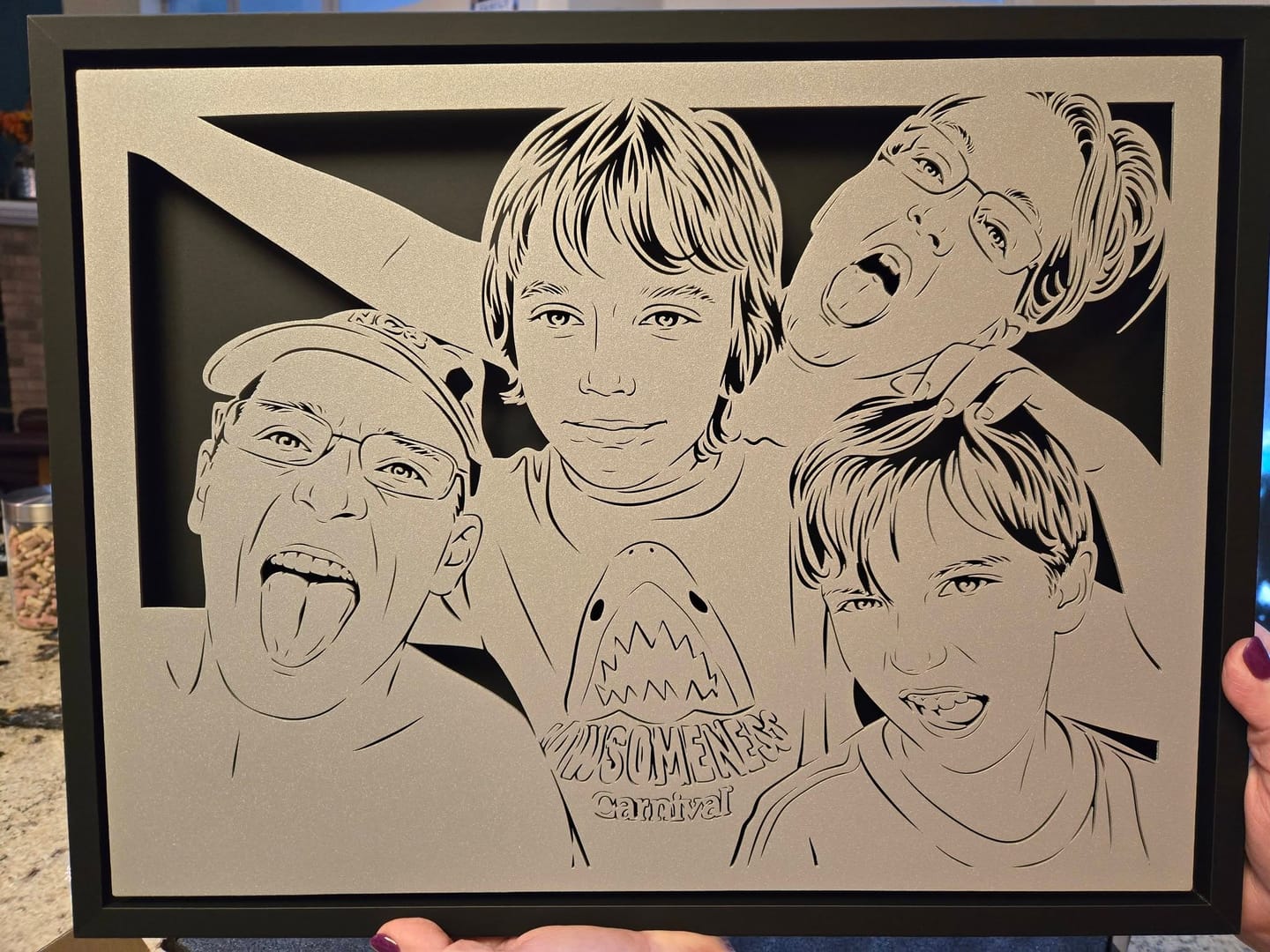 Customer photo review of Custom Metal Portrait