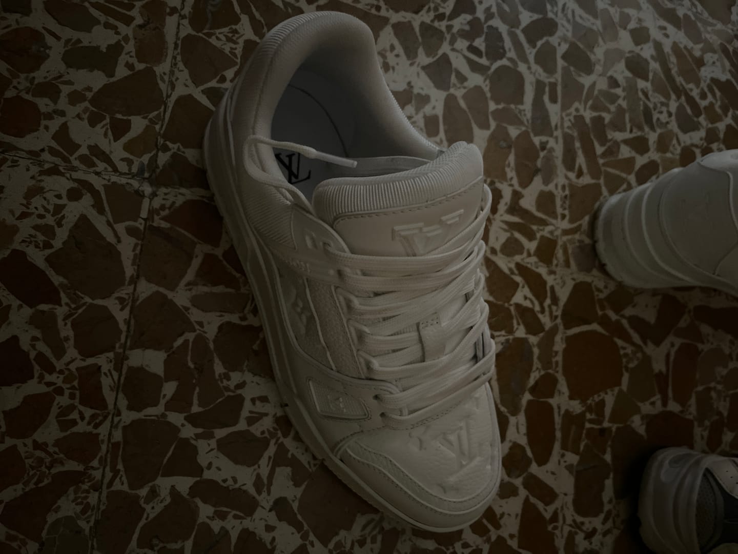 Customer photo review of Sneakers LV Trainer Bianche