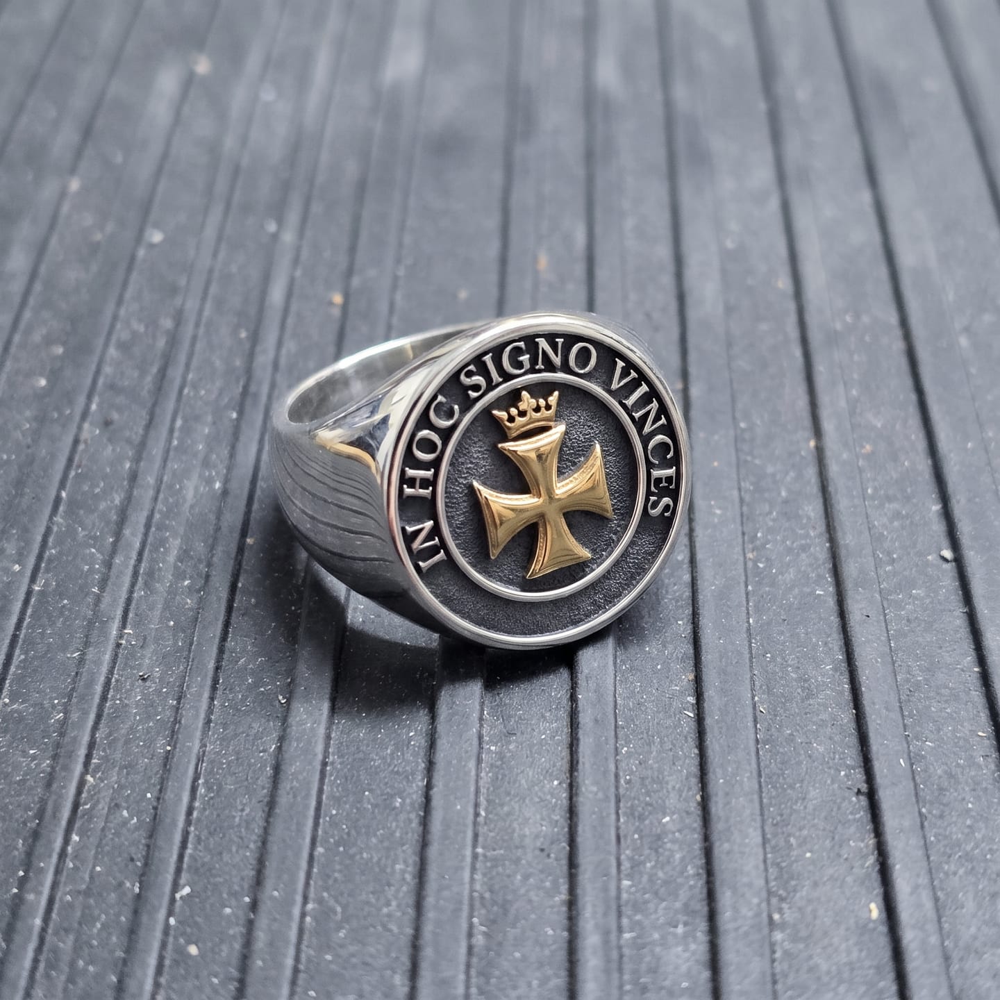 Customer photo review of Templar Cross and Crown Ring