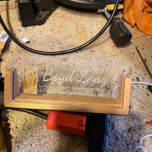 Customer photo review of LED Desk Name Plate