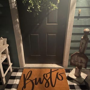 Customer photo review of Personalized Handwriting Family Surname Doormat
