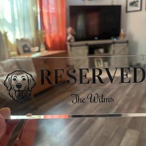 Customer photo review of Personalized Acrylic Name Block - Logo (Clear Background)