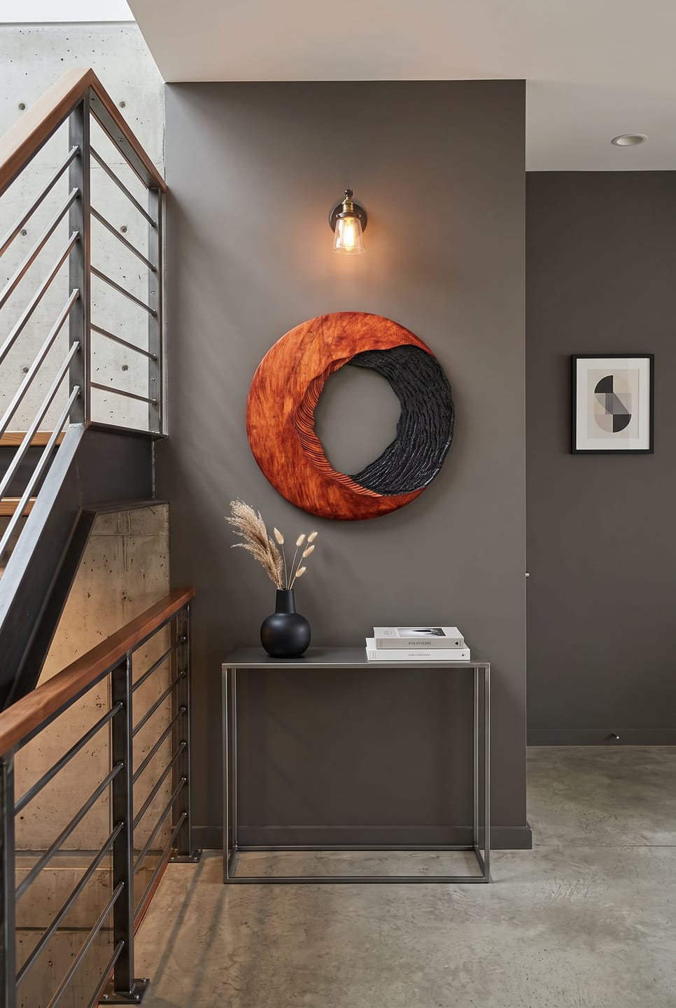 Customer photo review of Abstract Open Core Solid Wood Wall Sculpture for Modern Living Room