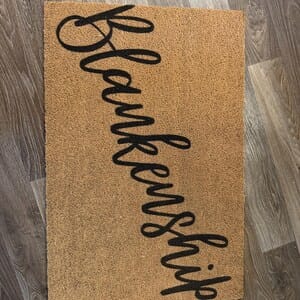 Customer photo review of Personalized Handwriting Family Surname Doormat