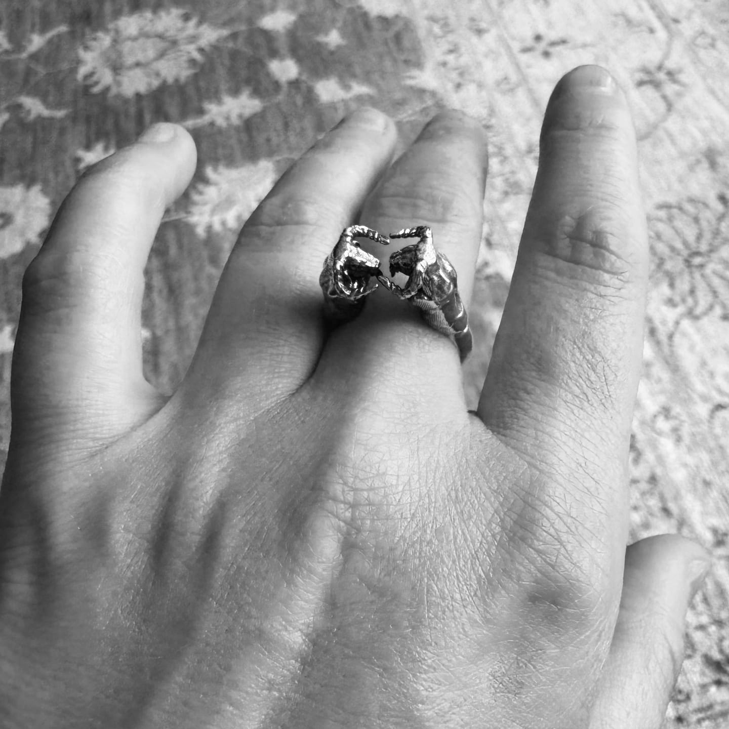 Customer photo review of Twin Minotaur Ring