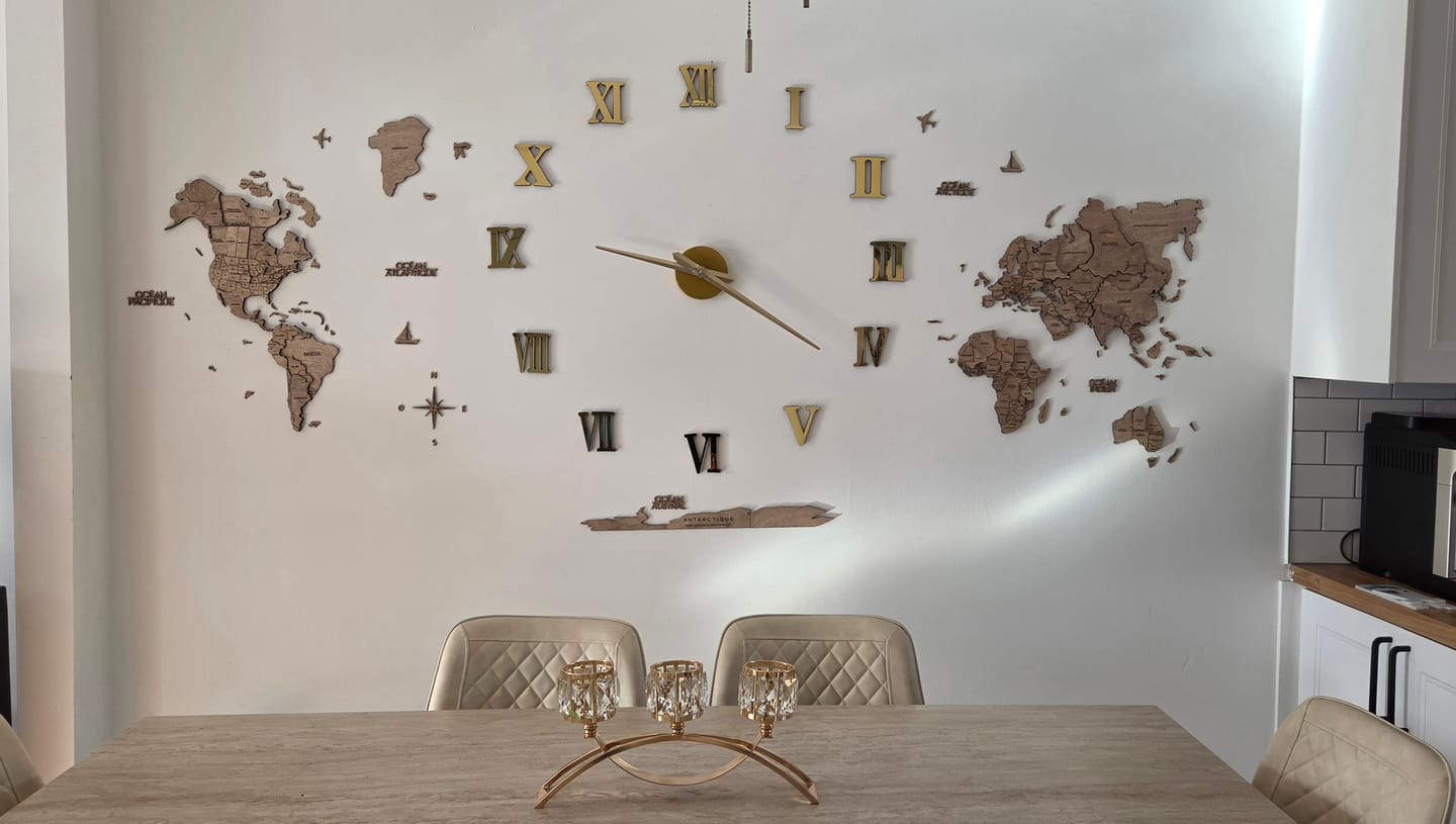 Customer photo review of 3D Wooden World Map Terra