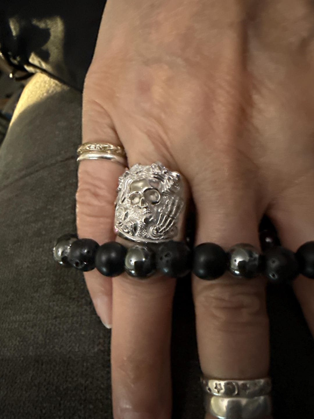 Customer photo review of Lady Skull Ring