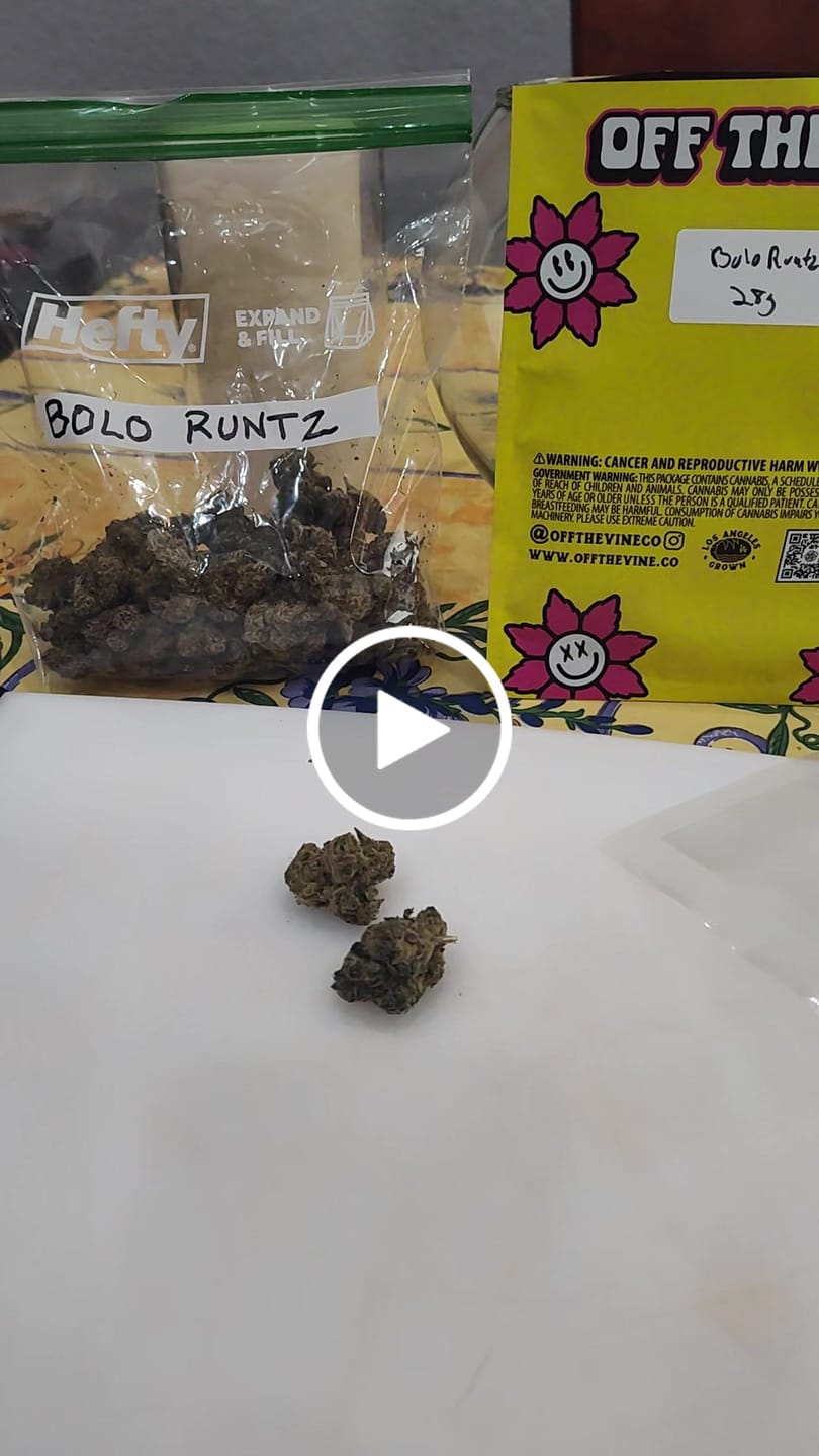 Customer video review of Bolo Runtz Exotic THCa Flower