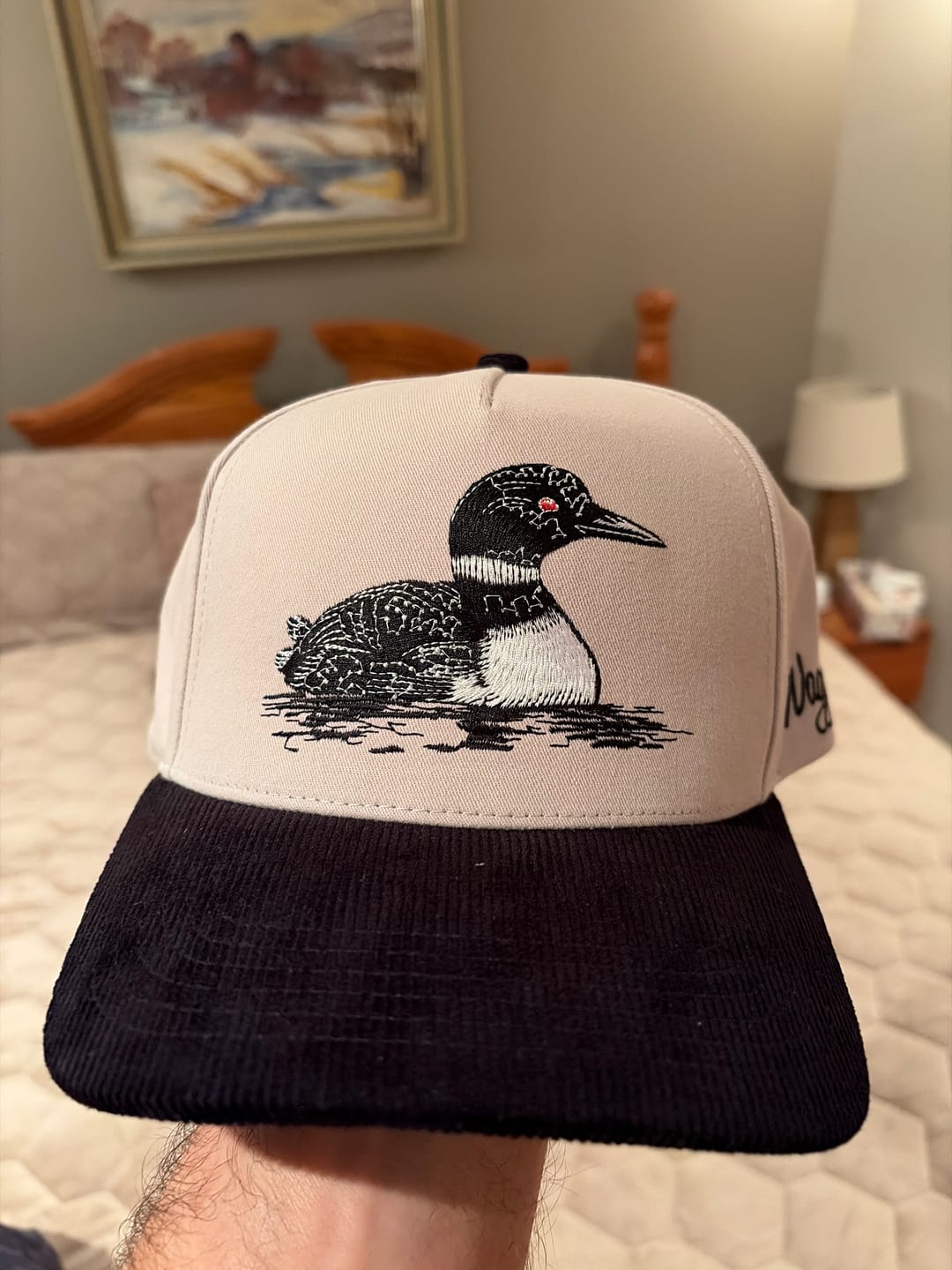 Customer photo review of Red Eye Corduroy Brim Hat