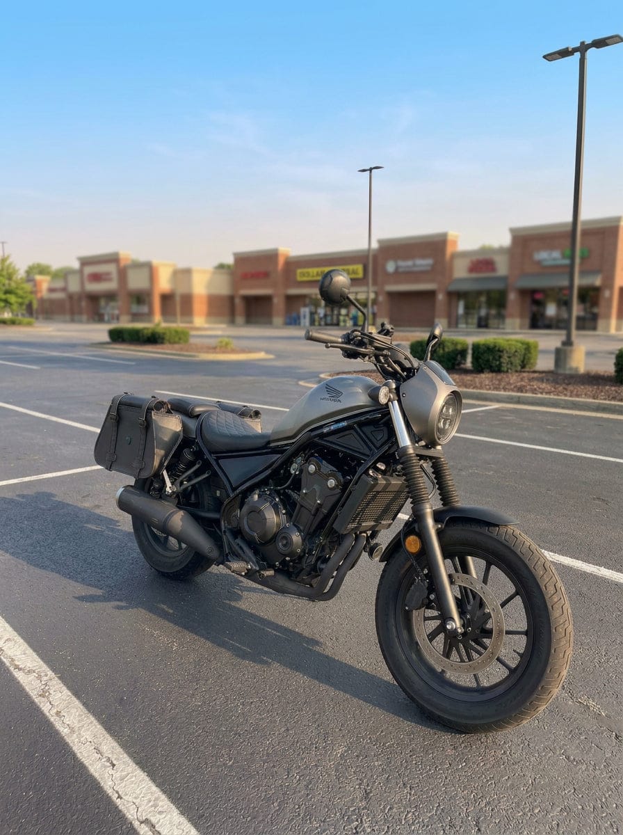 Customer photo review of 30L - SpiritBlade Roll-Top Large Honda Rebel 500/ABS Motorcycle Leather Saddlebags