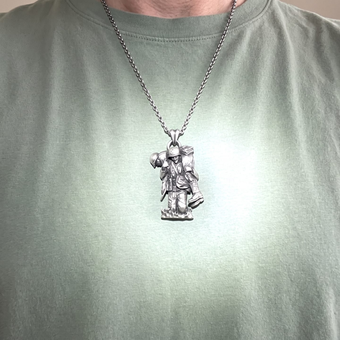 Customer photo review of Military Medic Pendant