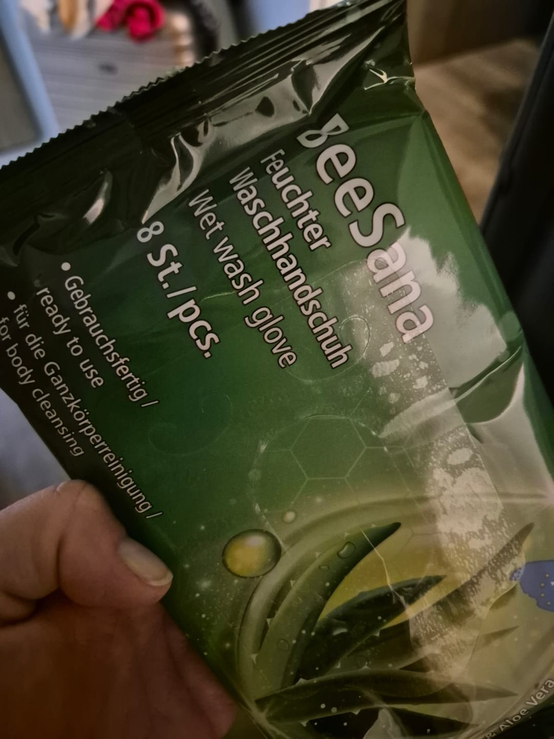 Customer photo review of Waschhandschuh feucht BeeSana 8 Stück