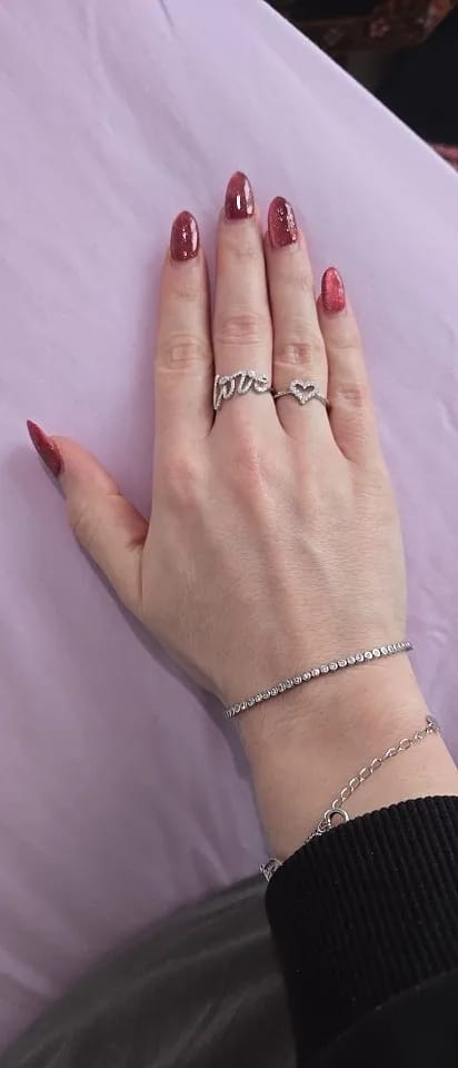 Customer photo review of Hollow Heart Zircon Ring