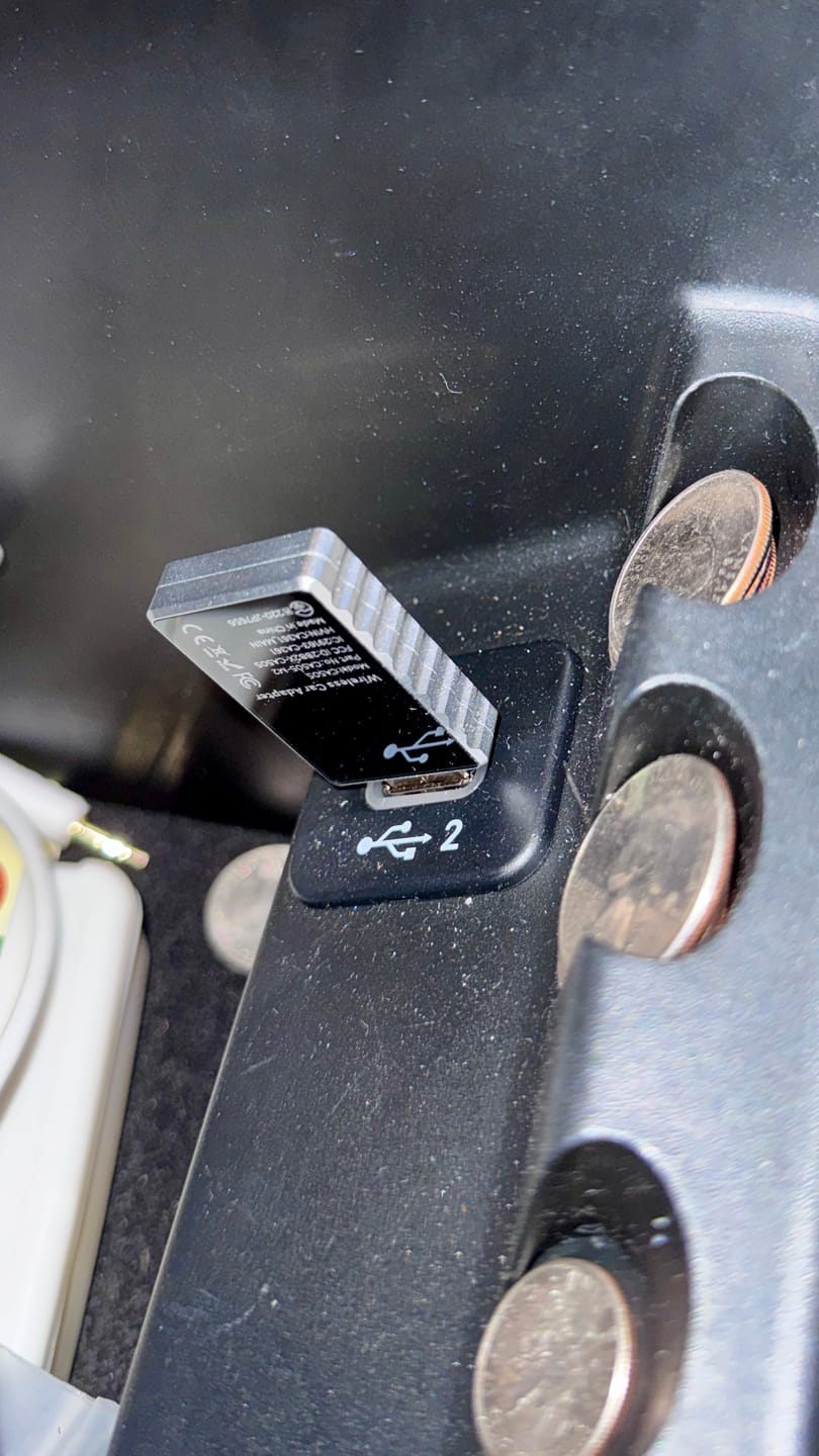 Customer photo review of Smart World Micro CP-AA 2-in-1 Wireless CarPlay & wireless Android Auto Adapter – Compact & Fast Connection