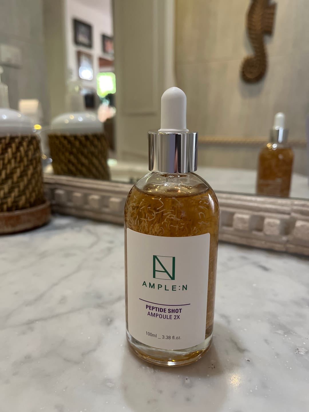 Customer photo review of Sérum Facial Reafirmante Péptidos AMPLEN 100 ML