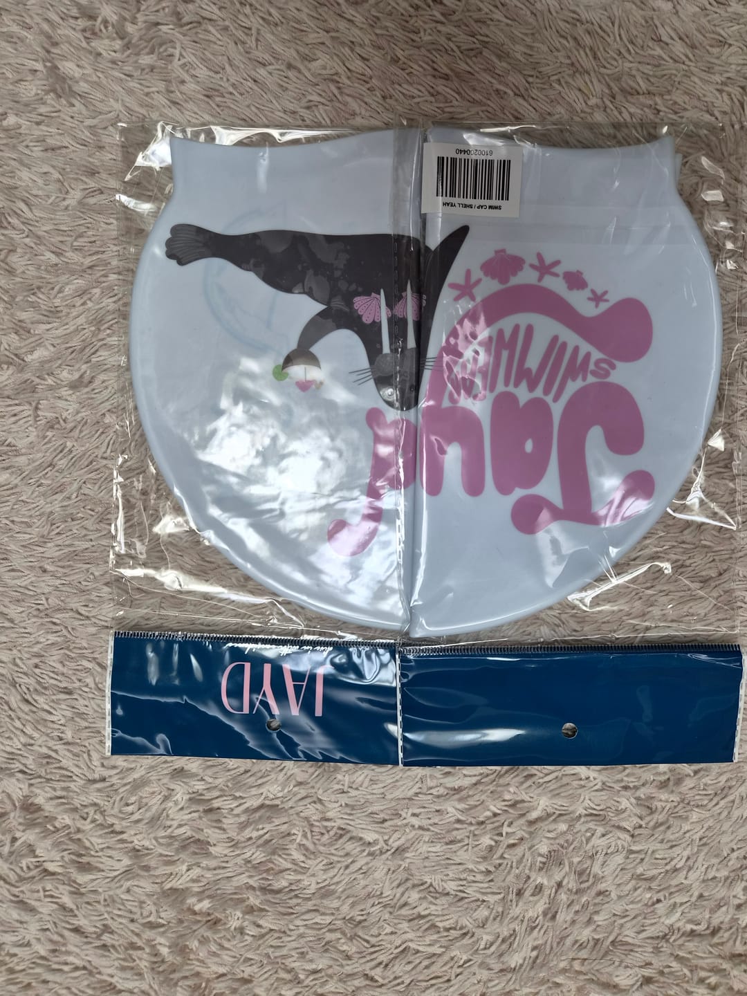 Customer photo review of JAYD Swim Cap - Shell Yeah