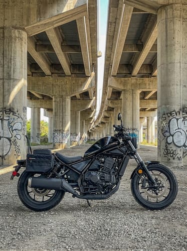 Customer photo review of 18L - Patriot Medium Honda Rebel 1100 Motorcycle Throw Over Saddlebags