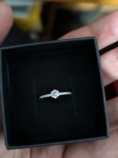 Customer photo review of Radiant Round Sterling Silver Ring