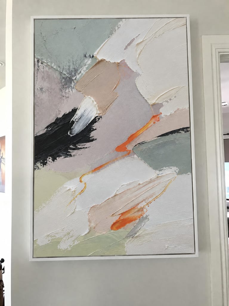 Reseña fotográfica de cliente sobre arte expresionista abstracto ZYTE