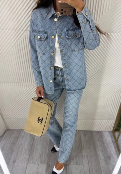 Customer photo review of Chanel 2026 Set Blue Denim Cotton