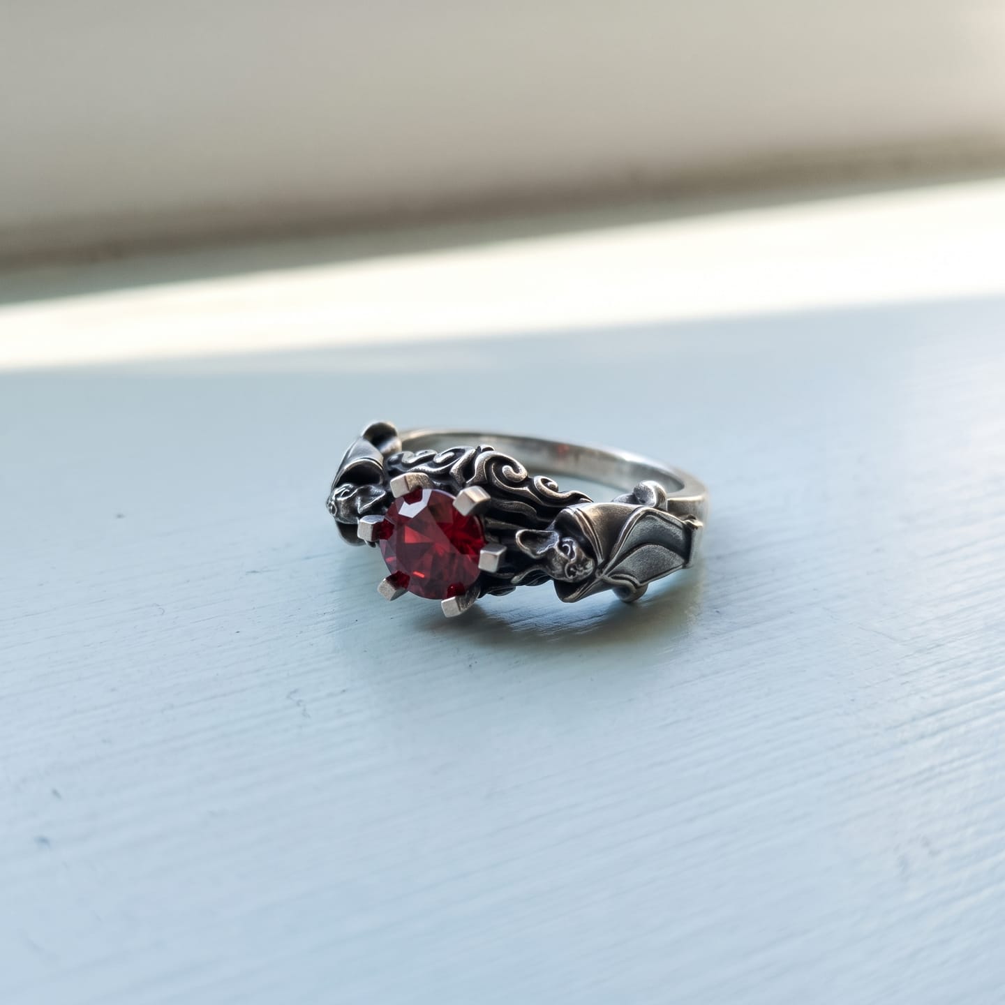 Customer photo review of Bat Engagement Ring