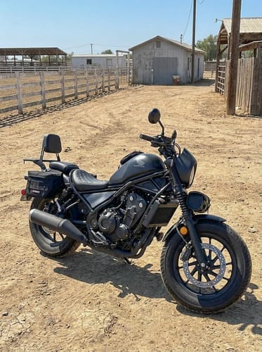 Customer photo review of 10L - Patriot Small Honda Rebel 500 Throw Over Saddlebags