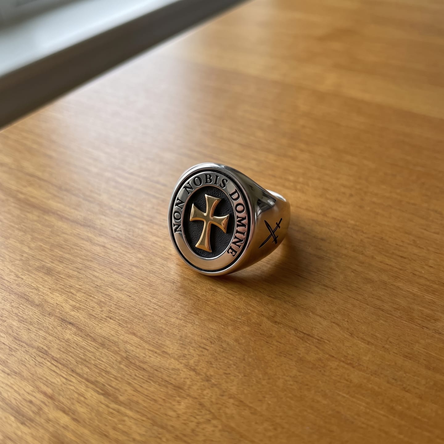 Customer photo review of Non Nobis Domine Templar Ring